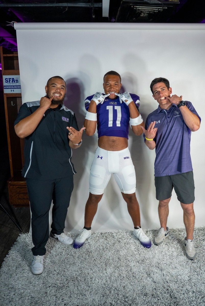 I_am_devyn's tweet image. Had a Great Visit to @SFA_Football , appreciate the Hospitality @CoachNEUP @CoachWhitt_ @DLcoachbeck #Axeem 💜🤍