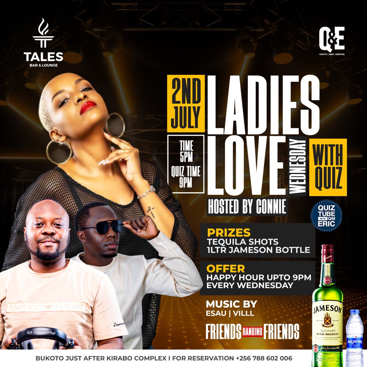 Tales Lounge Bukoto (@taleslounge_kla) on Twitter photo Ladies be out here answering questions like:
โName 3 types of men who canโt spell loyalty.โ ๐คฃ
Come for the vibes, win tequila, and slay your way to a whole bottle of Jameson!
๐ง DJ Esau & <a href="/Villl_Deejay/">Villl Deejay</a>
#TalesOfTheNight Ladies be out here answering questions like:
โName 3 types of men who canโt spell loyalty.โ ๐คฃ
Come for the vibes, win tequila, and slay your way to a whole bottle of Jameson!
๐ง DJ Esau & <a href="/Villl_Deejay/">Villl Deejay</a>
#TalesOfTheNight