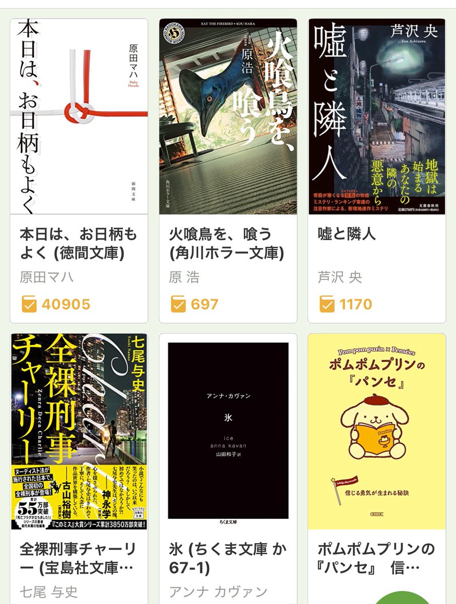 tigerichiro's tweet image. 6月の読了本📕
今月は6冊。
北海道行ったり名古屋行ったり大阪行ったり移動だらけの6月ということもあり少なめでした。
『氷』がかなり印象的な作品。
映画もネトフリで1本。
#6月読了本
#映画
#読書好きとつながりたい
#映画好きとつながりたい