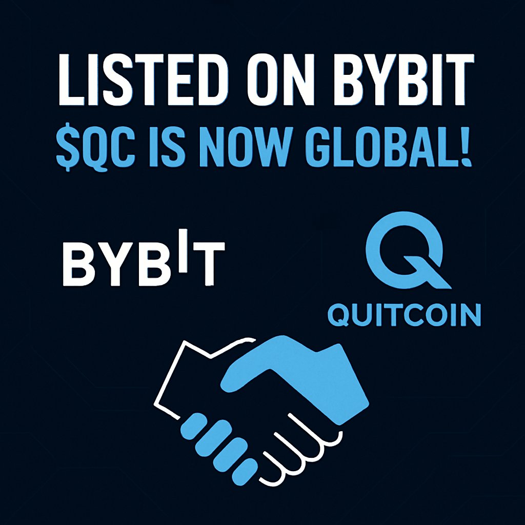Quitcoin just got listed on Bybit 🔥
That’s 70M eyes on $QC.
The fun just went global.
#Quitcoin #Bybit #AIMeme #Solana📌 Are you Quiting or just scrolling?
Join <a href="/_Quitcoincrypto/">Quitcoin</a> now, you are still early.

→ Like, repost SEAsons💙🌊💧