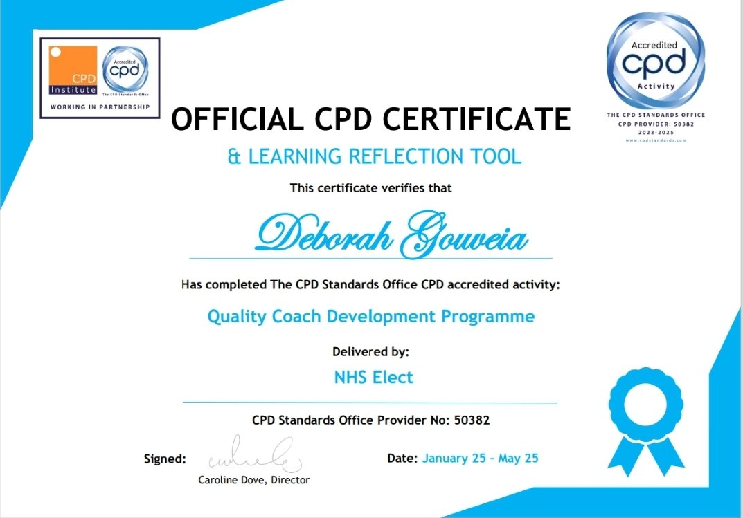 🎉 Recently completed the NHS Elects Quality Coach Development Programme! Enhanced my skills in coaching, quality improvement, leadership, and driving positive change in healthcare. Excited to support NHS individuals and teams in delivering better patient care! 💙 #NHSElect #gesh