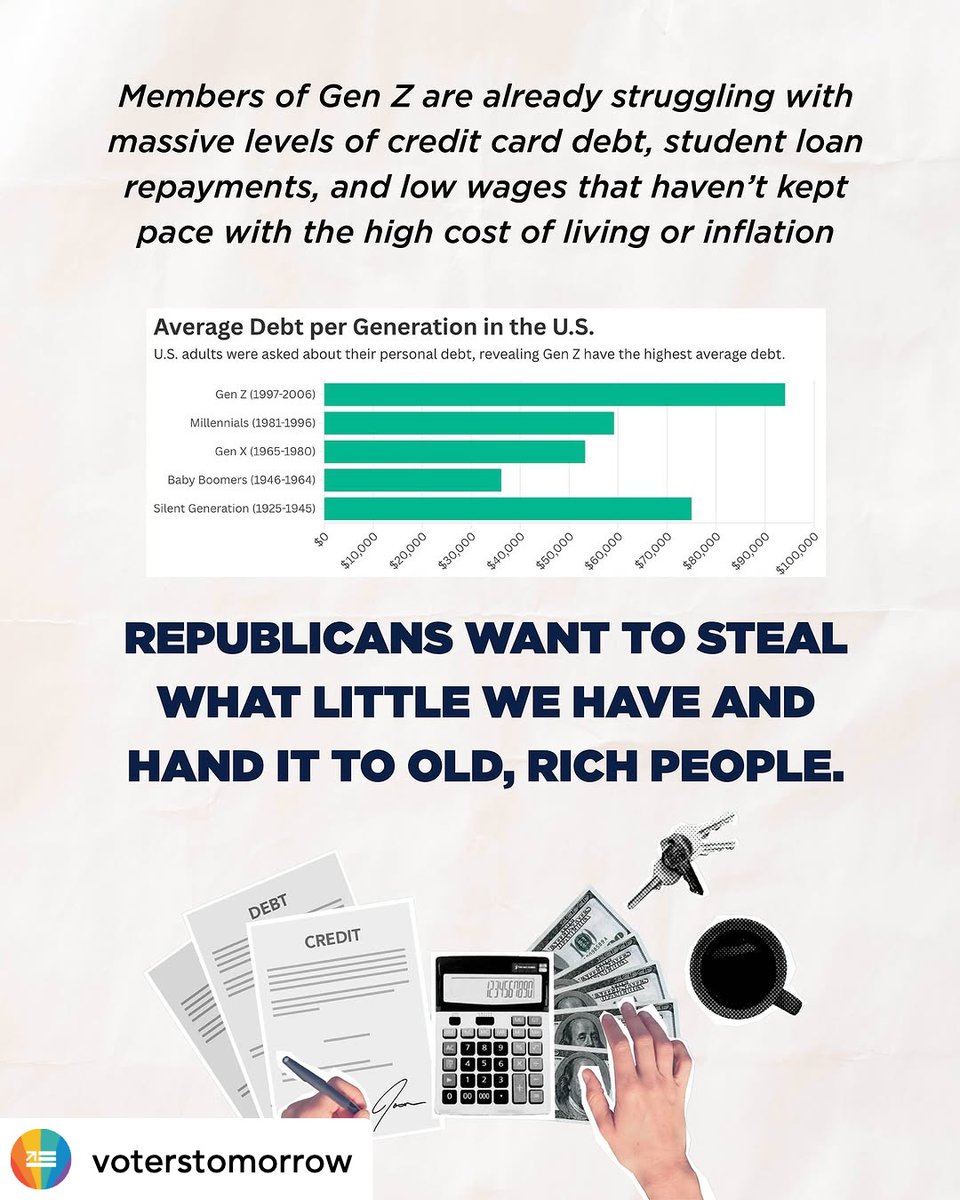 buildbridges4am's tweet photo. They care about the working class, they say. Well, it turns out that they only care about making the rich richer while you suffer, especially under Trump's economic policies, from seeking to cut Medicaid to his tariffs.

From @VotersTomorrow https://t.co/aJrh2RTq2r