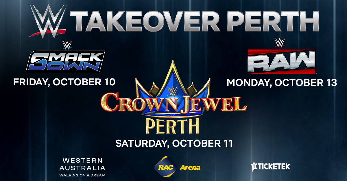 3 nights. 1 epic WWE takeover in Perth 🇦🇺

3-day combo tickets presale is LIVE!
🎟️ Use code: ALLWWE 
→  premier.ticketek.com.au/shows/show.asp…

#WATheDreamState <a href="/WestAustralia/">Western Australia</a>