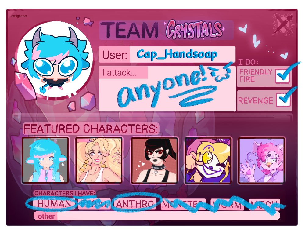 Cap_Handsoap's tweet photo. Finally made me little card for artist fight :3 #artfight #artfight2025 https://t.co/HaiVt3vOyZ
