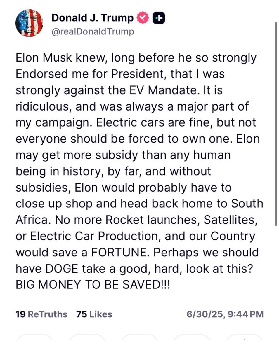 Trump threatens <a href="/elonmusk/">Elon Musk</a>