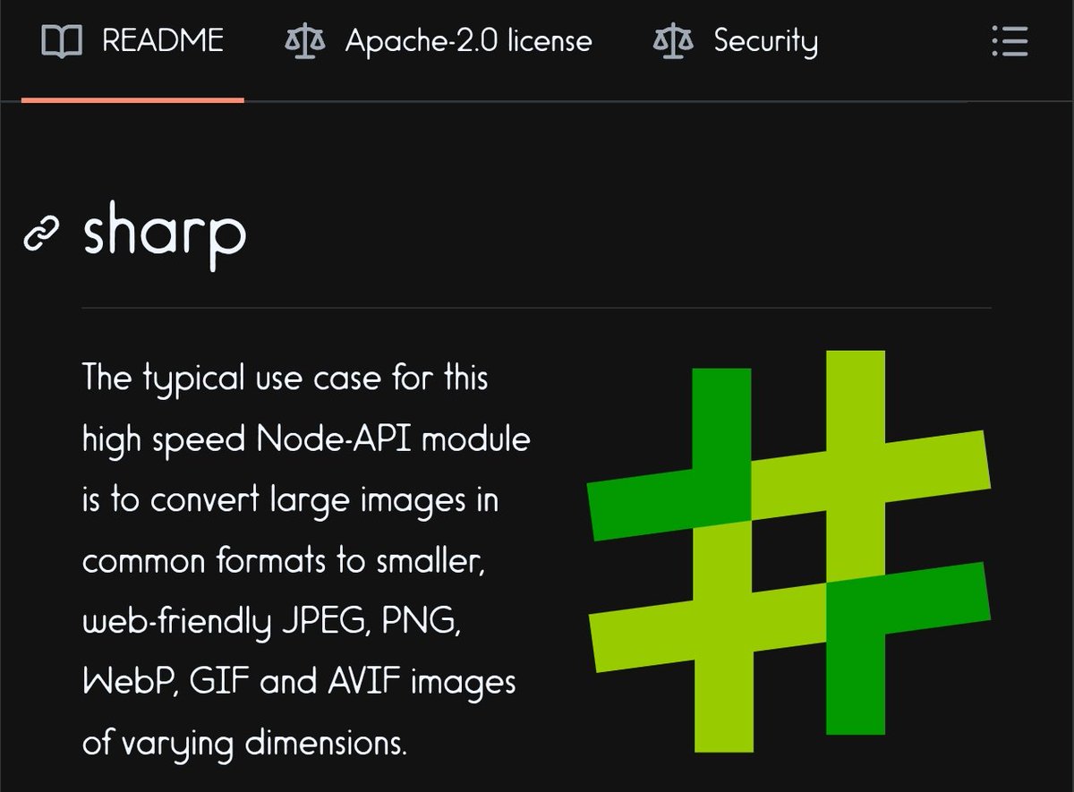 GithubProjects's tweet image. High performance Node.js image processing, the fastest module to resize JPEG, PNG, WebP, AVIF and TIFF images
