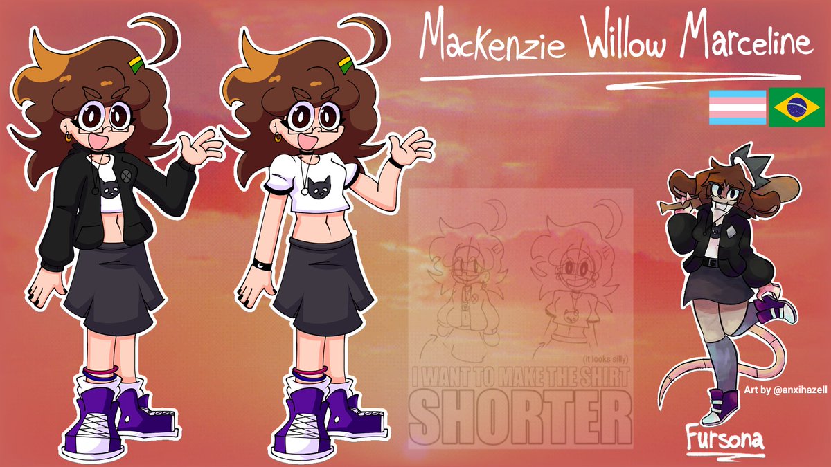 FakerKenzie's tweet image. New ref sheet (again) hi hello
