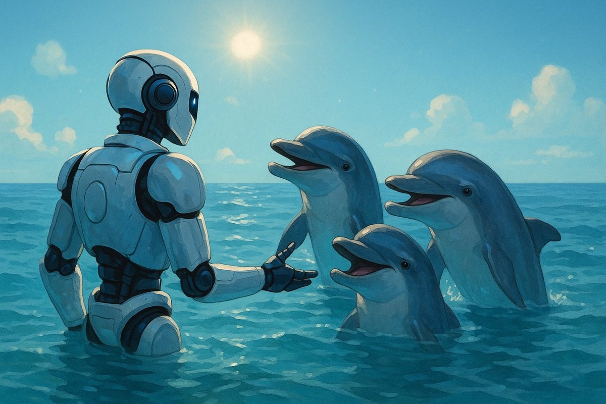 rd_rugg's tweet image. AI can talk to animals. Well, sort of 🐬
Many people wish to be able to talk to their dogs or cats. We're not quite there yet, but this project is indeed interesting.
I was talking to @osanseviero, and he mentioned a curious application of Google's open-source models,…
