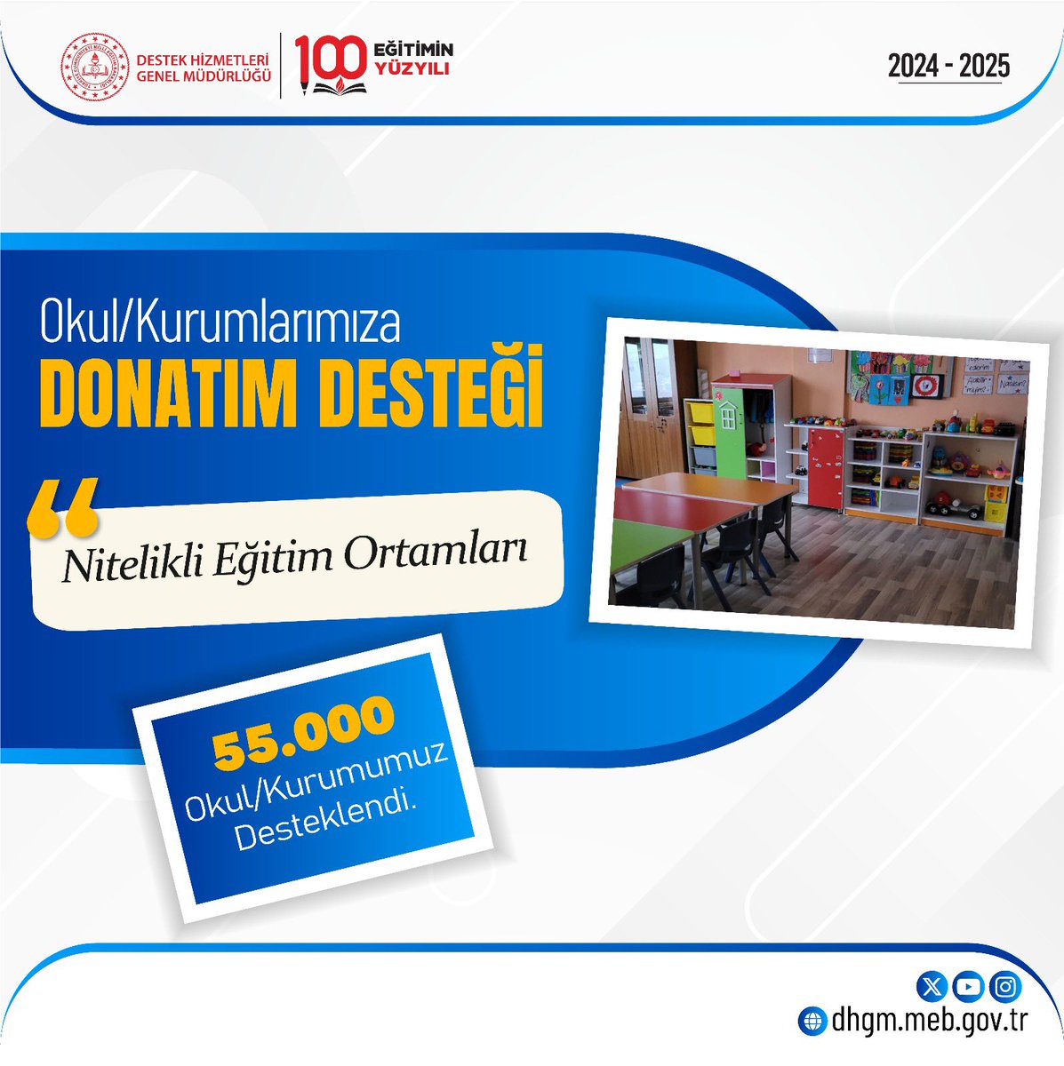 T.C. MEB Destek Hizmetleri Genel Müdürlüğü (@meb_dhgm) on Twitter photo Yeni açılan 1450 okul/kurumumuz başta olmak üzere toplamda 55.000 okul/kurumumuzun donatım ihtiyacını karşıladık.
<a href="/tcmeb/">Millî Eğitim Bakanlığı</a> <a href="/Yusuf__Tekin/">Yusuf Tekin</a> <a href="/omurfatih/">Ömür Fatih Karakullukçu</a> Yeni açılan 1450 okul/kurumumuz başta olmak üzere toplamda 55.000 okul/kurumumuzun donatım ihtiyacını karşıladık.
<a href="/tcmeb/">Millî Eğitim Bakanlığı</a> <a href="/Yusuf__Tekin/">Yusuf Tekin</a> <a href="/omurfatih/">Ömür Fatih Karakullukçu</a>