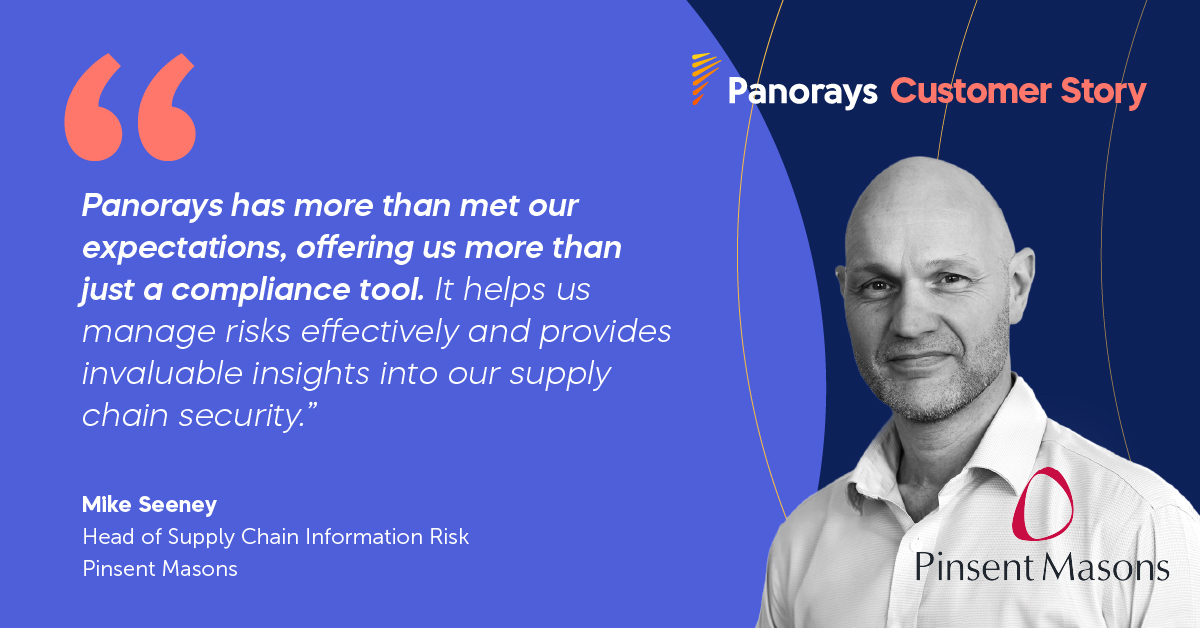 Law firms are at risk of third-party attacks, too. 

Find out what made Pinsent Masons focus on securing its supply chain and how Panorays helped cut manual work and secure their op suppliers. 

Read the case study: panorays.com/resources/case… 

#LawFirmSecurity #LawFirmIT