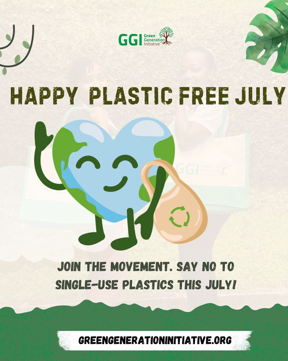 Green Generation Initiative (GGI) (@ggi_kenya) on Twitter photo Plastic Free July is here!
Let’s take a bold stand against single-use plastics,not just this month, but every day.
Choose better for our planet.
Happy New Month! Our planet, our responsibility. #plasticfreejuly #greengenerationinitiative <a href="/PlasticFreeJuly/">Plastic Free July</a> Plastic Free July is here!
Let’s take a bold stand against single-use plastics,not just this month, but every day.
Choose better for our planet.
Happy New Month! Our planet, our responsibility. #plasticfreejuly #greengenerationinitiative <a href="/PlasticFreeJuly/">Plastic Free July</a>