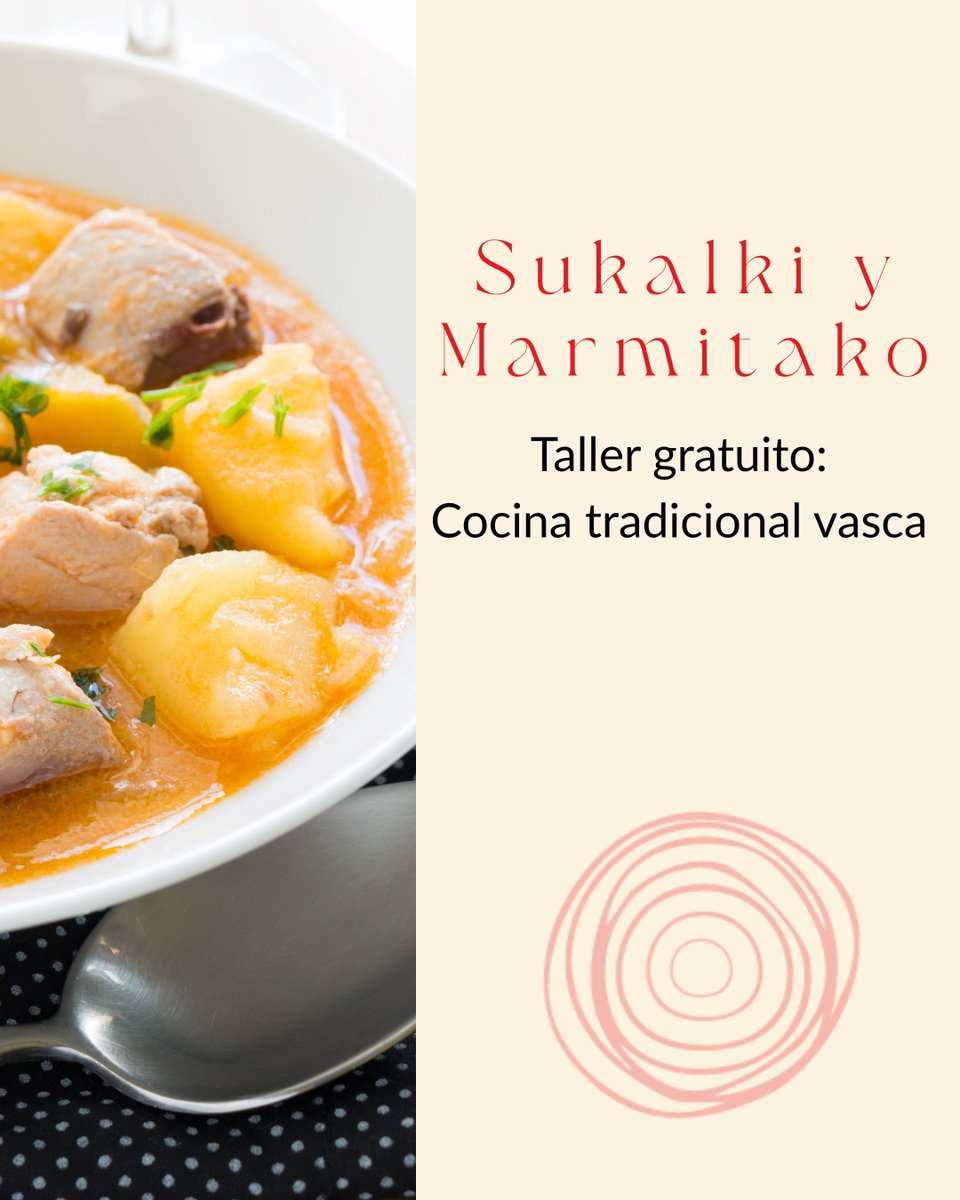 ✨ ¡Taller GRATIS de Sukalki y Marmitako para hostelería en Bizkaia!
🍲 Aprende recetas y técnicas con un chef de @escuelahosteleriabilbao.
📍 Mercado de la Ribera el 18/09  el 19/09. ´
¡Reserva ya! escuelahosteleria.com/formacion-cont…

#CocinaVasca #HosteleríaBilbao #GastronomíaVasca