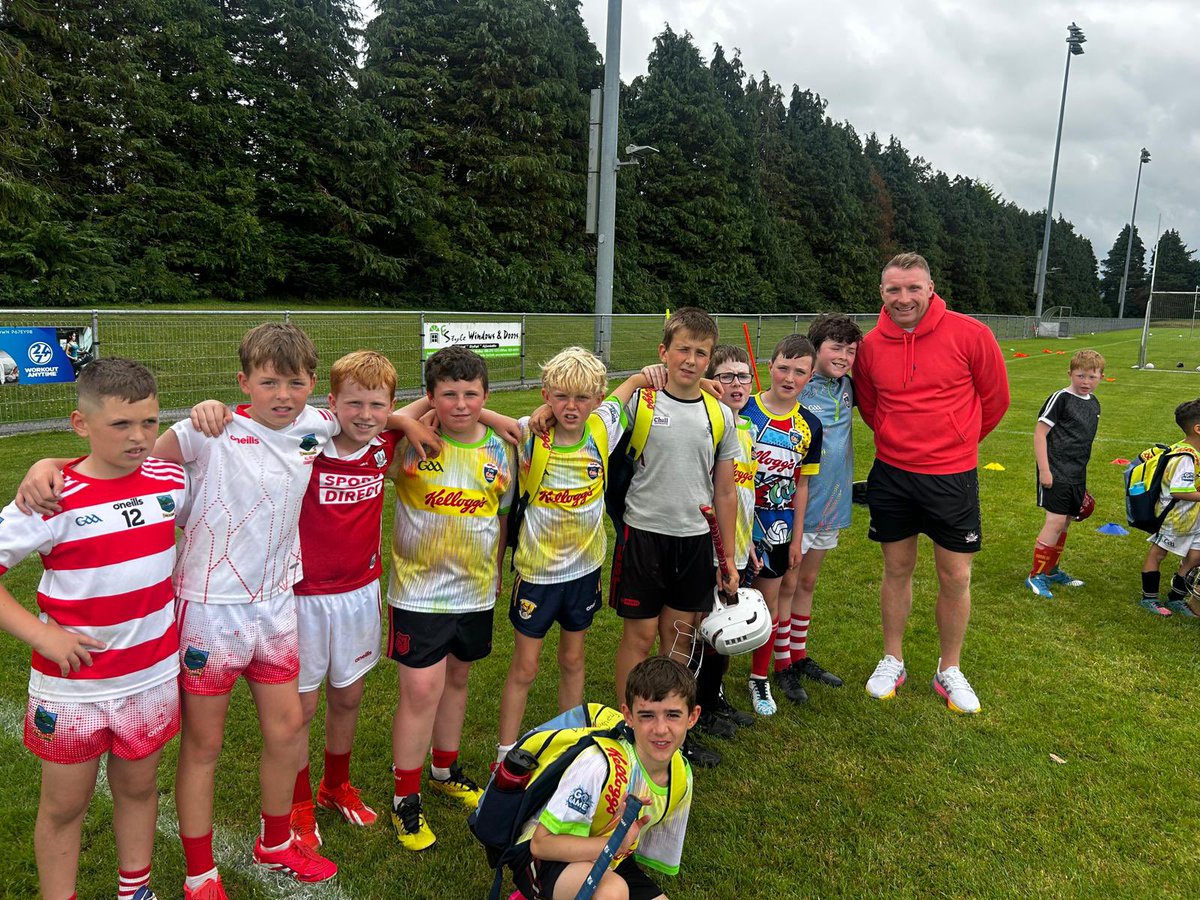 Our Cúl Camp kids were delighted to meet Cork Captain Brian Hurley on their first morning.
Cúl Camp times for the week are boys 10am to 2pm, Girls 2pm to 6pm from Monday to Thursday.
Friday it will be Boys and Girls from 10am to 2pm followed by the annual water fight &amp; BBQ.
