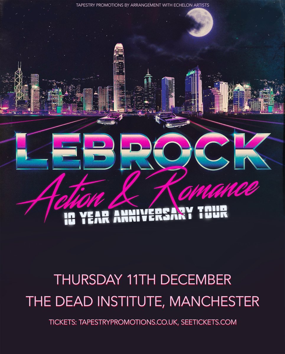 The Deaf Institute (@deafinstitute) on Twitter photo ON SALE
Combining ‘80s style melodic rock riffs with shimmering synthwave melodies and a heartfelt vocal delivery, LeBrock will be coming to The Deaf Institute on the 11th December
Tickets are on sale now -
seetickets.com/event/lebrock/… ON SALE
Combining ‘80s style melodic rock riffs with shimmering synthwave melodies and a heartfelt vocal delivery, LeBrock will be coming to The Deaf Institute on the 11th December
Tickets are on sale now -
seetickets.com/event/lebrock/…
