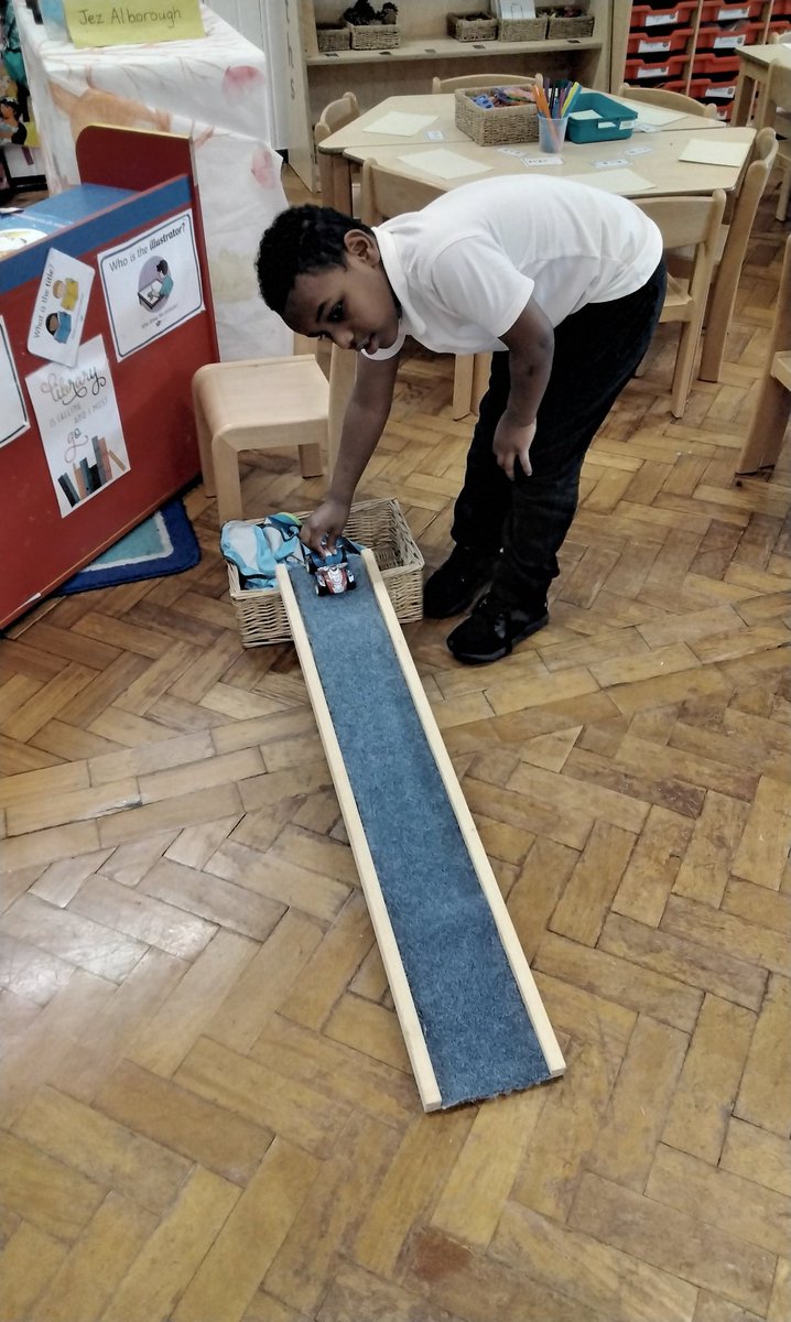 MarlboroughPrim's tweet image. Reception kick starting Science week to investigate which ramp allows the car to go the fastest? What do you think? #BritishScienceWeek #EYFSScience #EYFSInvestigation
