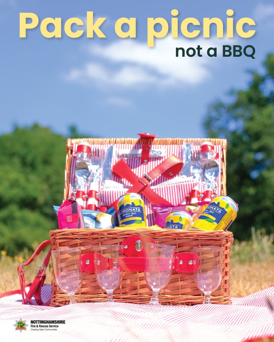 🎉 GIVEAWAY TIME! 🎉
🍓 Pack a picnic, not a BBQ! 🍓

Win this stunning picnic hamper 👇
✅ Like
💬 Comment your go-to picnic item
🔁 Retweet
🎁 Extra entry: Visit notts-fire.gov.uk/community/outd… &amp; fill out the form!

Competition ends August 1, get your entries in while you can!