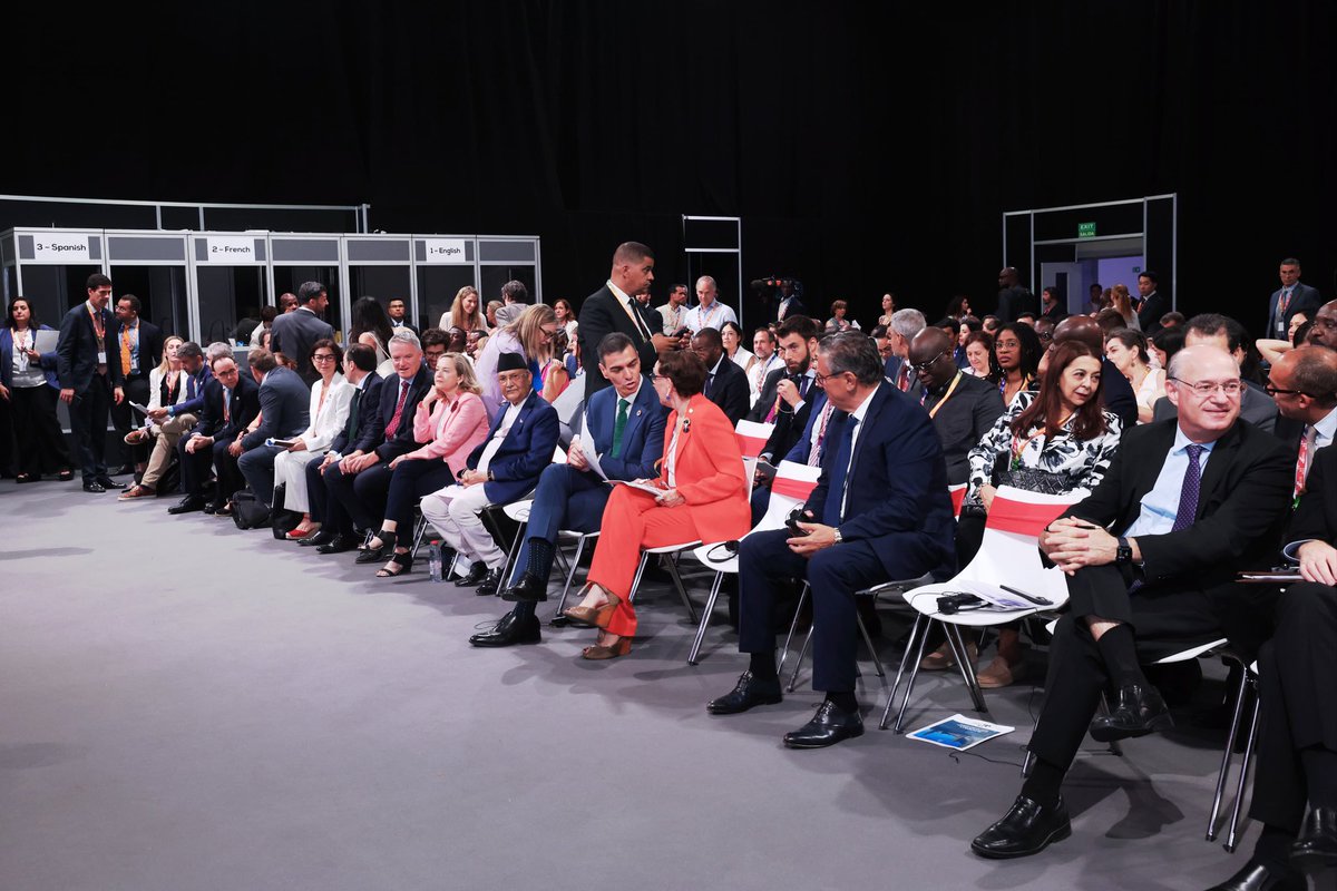 Rt. Hon. Prime Minister Mr. K P Sharma Oli addressed a special event titled ‘Investing in Solidarity: A New Vision of Development Cooperation’ organized by H. E. Mr. Pedro Sánchez Pérez-Castejón, President of the Government of Spain.
 
In his address, the Rt. Hon. Prime Minister