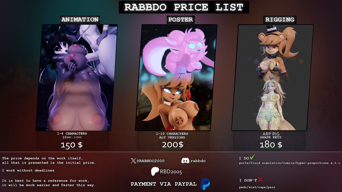 ❗️COMMISSION OPEN❗️

🔴Contact me in discord or on twitter to order or find out details and questions🔴