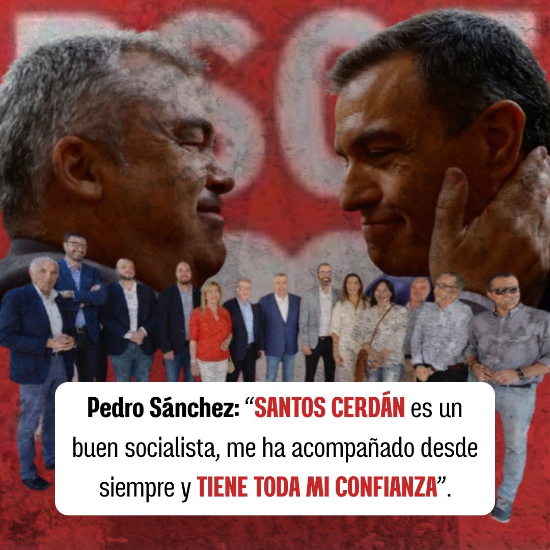 Sánchez elige a Cerdán como mano derecha.

Cerdán elige a Lucas Ayala como SG en la Región.

Lucas Ayala elige a Ruiz Maciá como SG en el municipio.

Cerdán duerme en prisión por cohecho, organización criminal y tráfico de influencias.

❌ El problema no es la fruta, es el árbol.