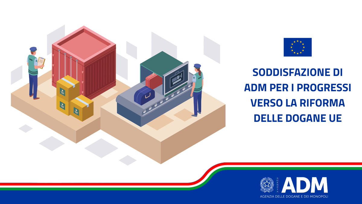 📢 ADM esprime soddisfazione per la recente decisione di Ecofin, e da ultimo del COREPER, che ha conferito al Consiglio UE mandato per avviare la negoziazione di un testo di regolamento sulla riforma del Codice doganale dell’UE.

👉 Leggi il comunicato: adm.gov.it/portale/docume…