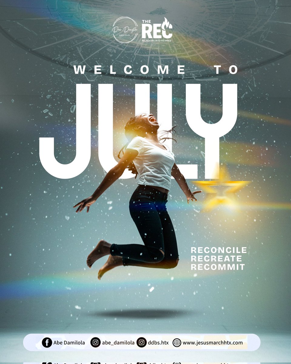 _abedamilola's tweet photo. 🌟 July Blessings Are Yours! 🌟

Welcome to a new month filled with new mercies.
As you journey through July, may God’s grace go ahead of you,
His peace surround you, and His favor speak for you in every place.

May your prayers be answered, your steps be ordered,
and your heart be filled with joy unspeakable.

“You crown the year with Your goodness, and Your paths drip with abundance.” – Psalm 65:11

This month, expect abundance, growth, and divine surprises.
Walk boldly — your season of refreshing has come!

Happy New Month! 
Stay in your #Identity in Christ 
July will be glorious for you.