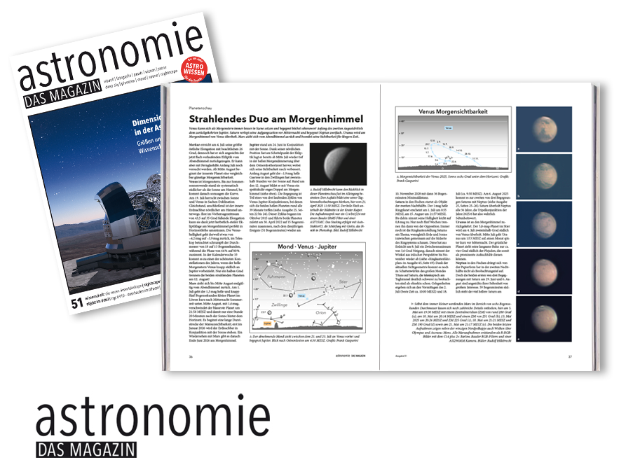 AstronomieMag's tweet photo. Planetenschau

Strahlendes Duo am Morgenhimmel

Paul Hombachs Planetenschau findet ihr in der neuen Ausgabe 51 von astronomie - DAS MAGAZIN. 🤩

Bestellung Einzelheft: https://t.co/rHzq7KTPP7

ABO: https://t.co/irv3nnQgE8 https://t.co/Nr1L2RC6Lr
