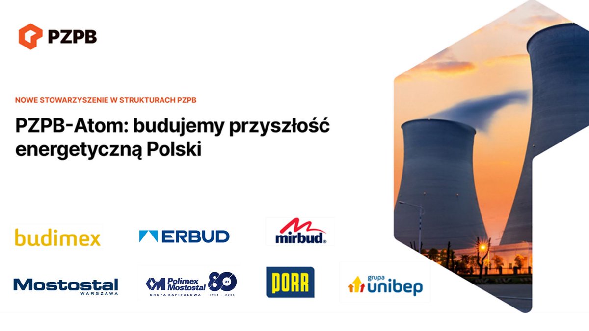 Damian Kaźmierczak (@damkazmierczak) on Twitter photo 💥 BUM. Odpalamy PZPB-Atom ⚛️
<a href="/_PZPB/">Polski Związek Pracodawców Budownictwa</a> w gronie 7⃣ największych spółek budowlanych w kraju inicjuje nowe stowarzyszenie – PZPB-Atom.
Głównym celem PZPB-Atom będzie zadbanie o tzw. local content, czyli maksymalizację udziału polskich firm w budowie pierwszej elektrowni jądrowej w 💥 BUM. Odpalamy PZPB-Atom ⚛️
<a href="/_PZPB/">Polski Związek Pracodawców Budownictwa</a> w gronie 7⃣ największych spółek budowlanych w kraju inicjuje nowe stowarzyszenie – PZPB-Atom.
Głównym celem PZPB-Atom będzie zadbanie o tzw. local content, czyli maksymalizację udziału polskich firm w budowie pierwszej elektrowni jądrowej w