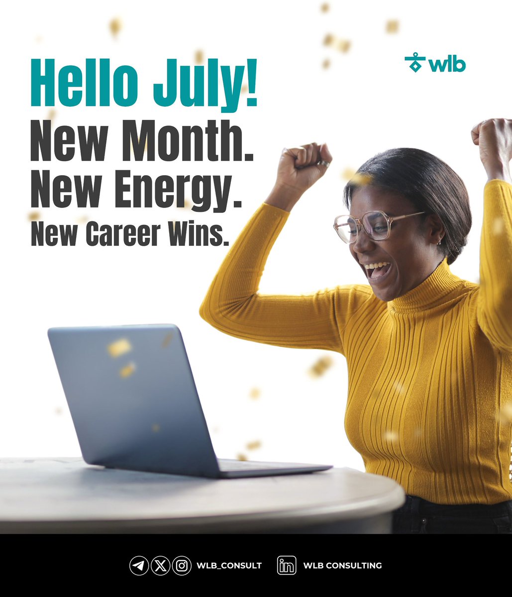 Hello July! ✨

New Month. 
New Energy. 
New Career Wins. 

Welcome to the second half of the year where goals get real, energy gets refreshed, and your career journey gets elevated.
