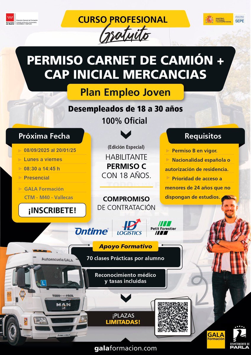 Ayuntamiento de Parla (@aytoparla) on Twitter photo 🚛 🧑🏫✅ Formación #gratis para jóvenes de 18 a 29 años en situación de desempleo con compromiso de contratación👇 gracias a la intermediación de la Concejalía de Formación y Empleo del Ayuntamiento de #Parla, <a href="/marinamorlopez/">Marina Morcillo López</a>
ayuntamientoparla.es/noticias/forma… 🚛 🧑🏫✅ Formación #gratis para jóvenes de 18 a 29 años en situación de desempleo con compromiso de contratación👇 gracias a la intermediación de la Concejalía de Formación y Empleo del Ayuntamiento de #Parla, <a href="/marinamorlopez/">Marina Morcillo López</a>
ayuntamientoparla.es/noticias/forma…