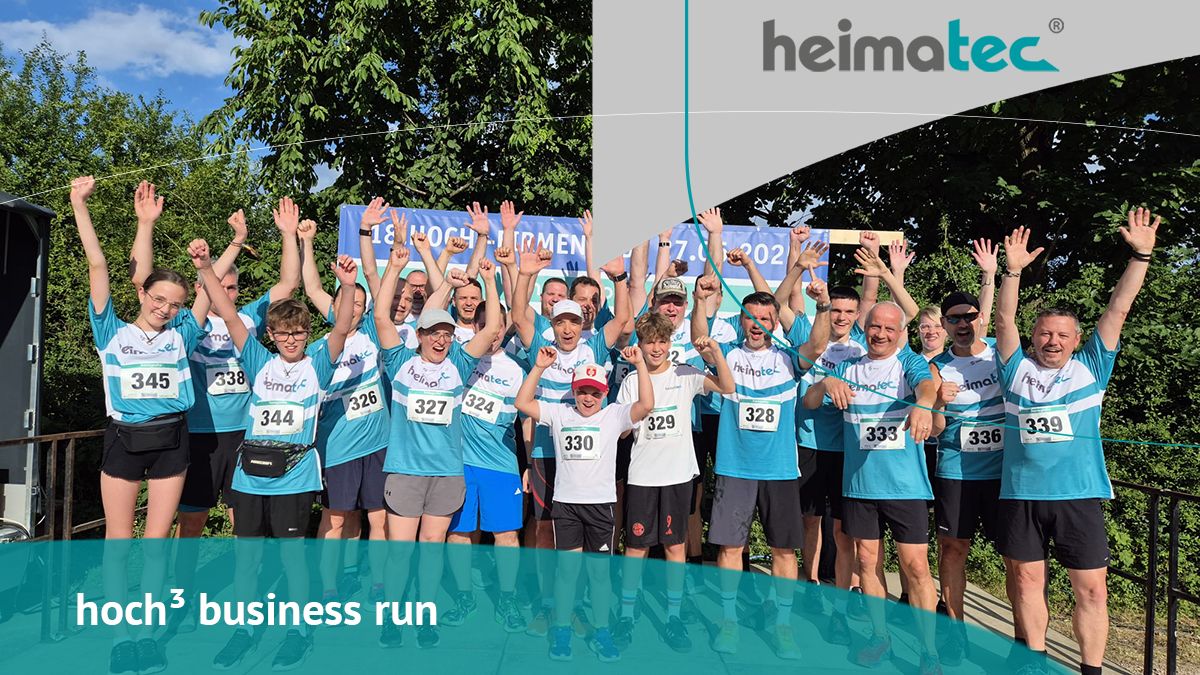 𝐡𝐨𝐜𝐡𝟑 𝐛𝐮𝐢𝐬𝐢𝐧𝐞𝐬𝐬 𝐫𝐮𝐧
With team spirit, 24 heimatec colleagues took part in the hoch3 company run in Offenburg last Friday! 💪🏃♂️🏃♀️ Enthusiasm, team spirit and lots of fun - that was our running highlight! 
heimatec.com/en-US/index/ne…

#heimatec