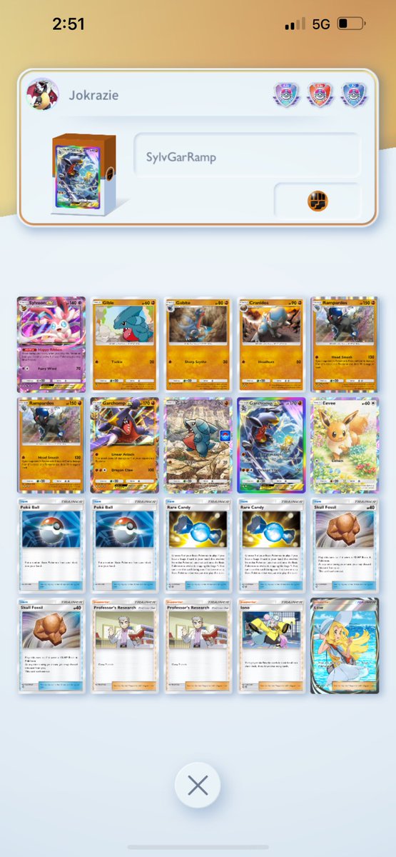 Ending tonight at 1805, had a rough streak of games towards the end and had to gain a lot of points back, tried a couple new decks 

Still waiting on that second Sylveon 🫠

#PokemonTCGPocket