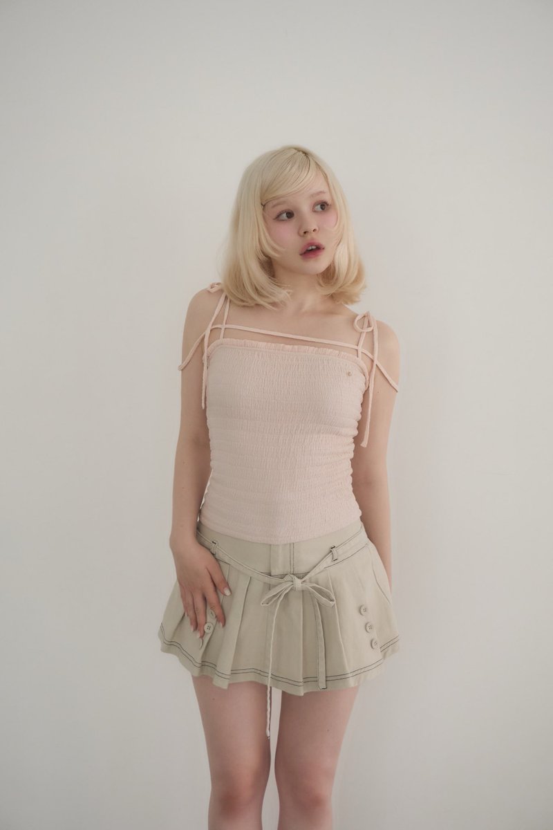 Shirring ribbon camisole andmary アンドマリー ANDMARY】Shirring ribbon camisole