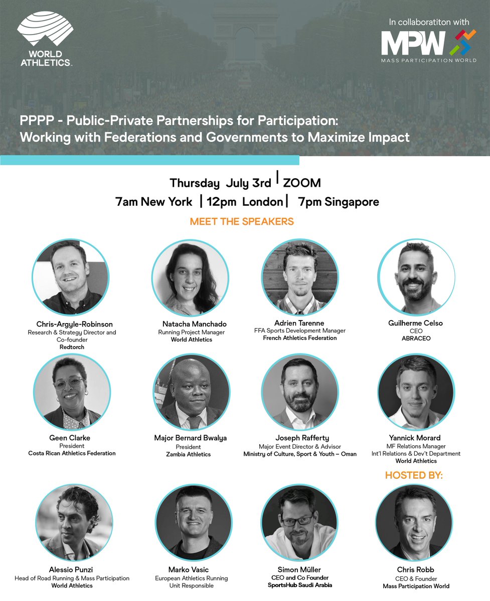 punzi_a's tweet photo. How can federations, cities &amp; organisers work better—together?

On 3 July, join our webinar on Public–Private Partnerships for Participation

📊 Fresh data from Redtorch
👀 First look at the 2026 Label Regs
🎧 EN/FR/ES
🕛 12:00 London
🔗 Register: https://t.co/2ifBnrsbh3 https://t.co/UA0zbVBanq
