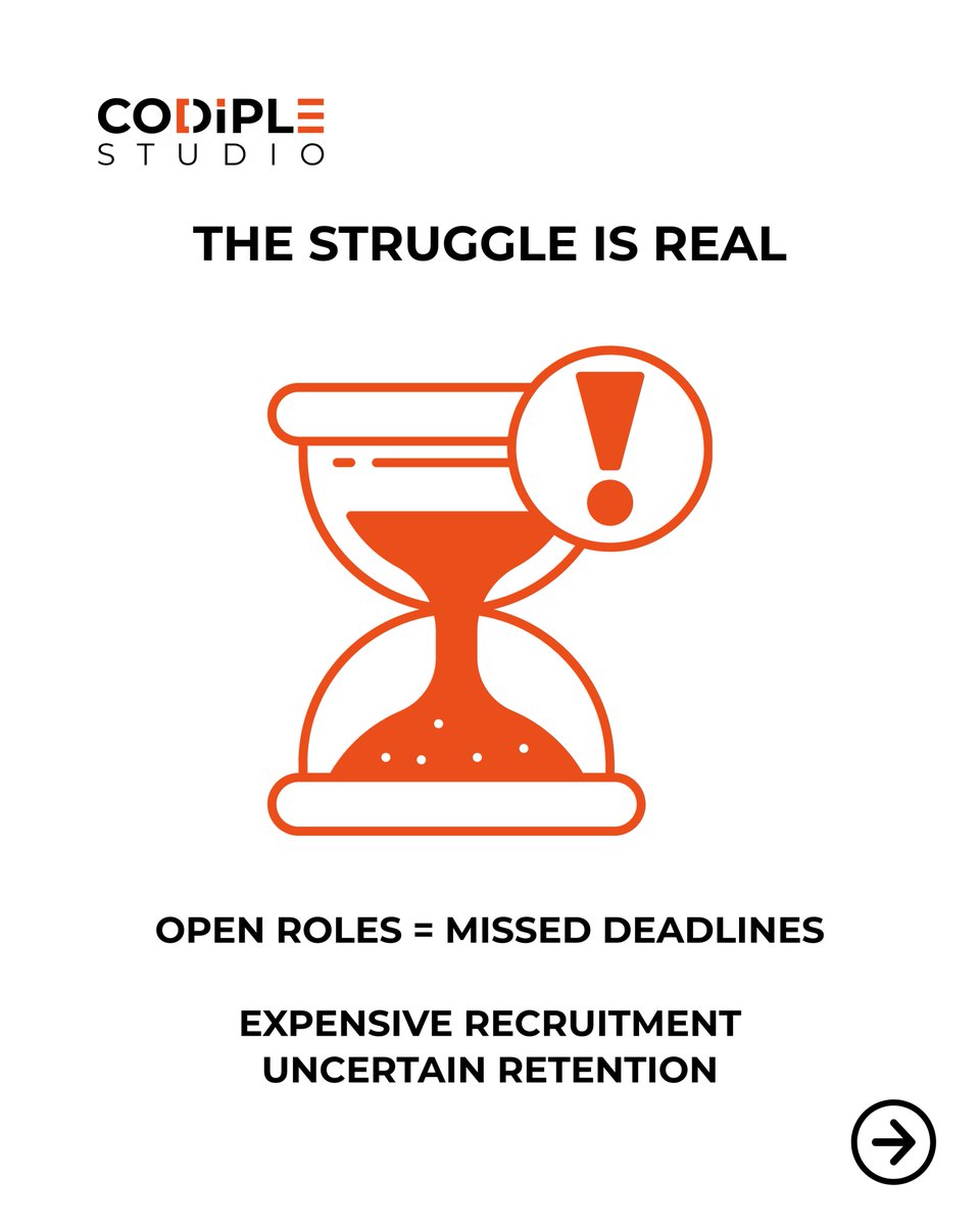 codiplestudio's tweet image. 🚨 Challenge #1: No In-House Dev Talent

Hiring devs is slow.
Deadlines slip.
Growth stalls.
Stop waiting to build.
Start scaling with plug &amp;amp; play talent from Codiple Studio.
✅ Frontend
✅ Backend
✅ Automation

💡 Hire strength, not headcount →
#TechTalentOnDemand