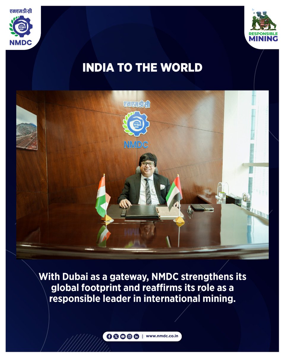At NMDC, our global journey continues to gain momentum. With the inauguration of our Dubai office, we’ve unlocked a strategic hub to strengthen international collaborations and fast-track global opportunities. As we actively evaluate mineral assets, from coking coal in Australia