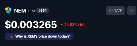 dvCore_comm's tweet image. It's a crazy, all time down

@nemofficial $xem $xym #NEM  #kasane