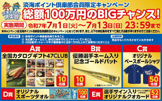 GⅡ 第7回 全国 #ボートレース甲子園⚾️ ／ #淡海ポイント倶楽部