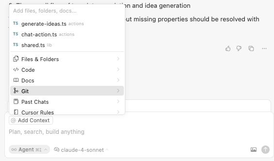 cursor_tips's tweet photo. You can reference a git commit or branch in the Cursor editor when requesting some changes.

For example to request similar changes:  "Create another component like the one created in this commit for this other use case" https://t.co/dD9sckURnR