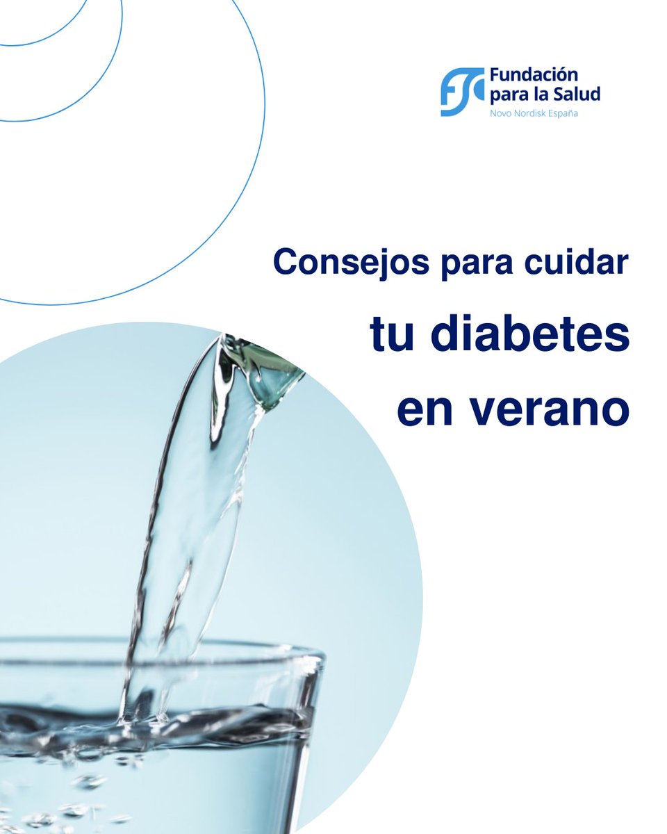 𝗖𝗼𝗻𝘀𝗲𝗷𝗼𝘀 𝗽𝗮𝗿𝗮 𝗰𝘂𝗶𝗱𝗮𝗿 𝘁𝘂 𝗱𝗶𝗮𝗯𝗲𝘁𝗲𝘀 𝗲𝗻 𝘃𝗲𝗿𝗮𝗻𝗼
💧 Bebe agua con mucha frecuencia.
☀️ Evita la exposición prolongada al sol.
🩺 Controla tu glucosa con regularidad.
💊 Protege tu medicación.
👣Revisa tus pies 

 ¡Tu salud es lo primero!