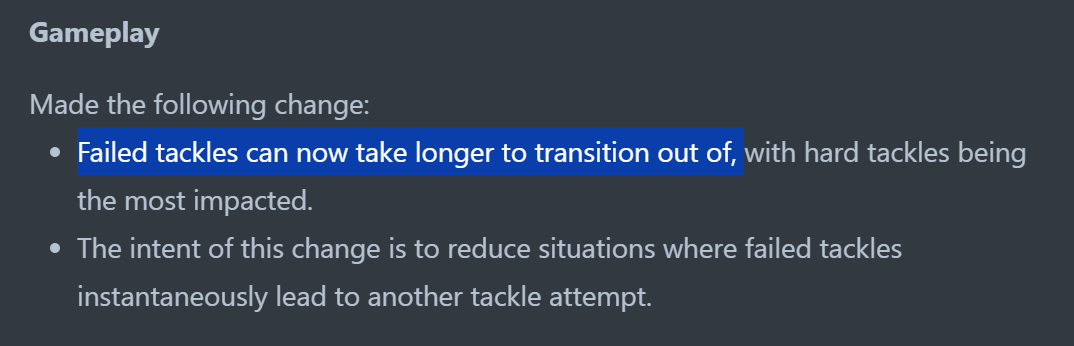 NepentheZ's tweet photo. This is superb news! Tackle spammers about to get a huge nerf. #FC25 https://t.co/3C6PbVflm3