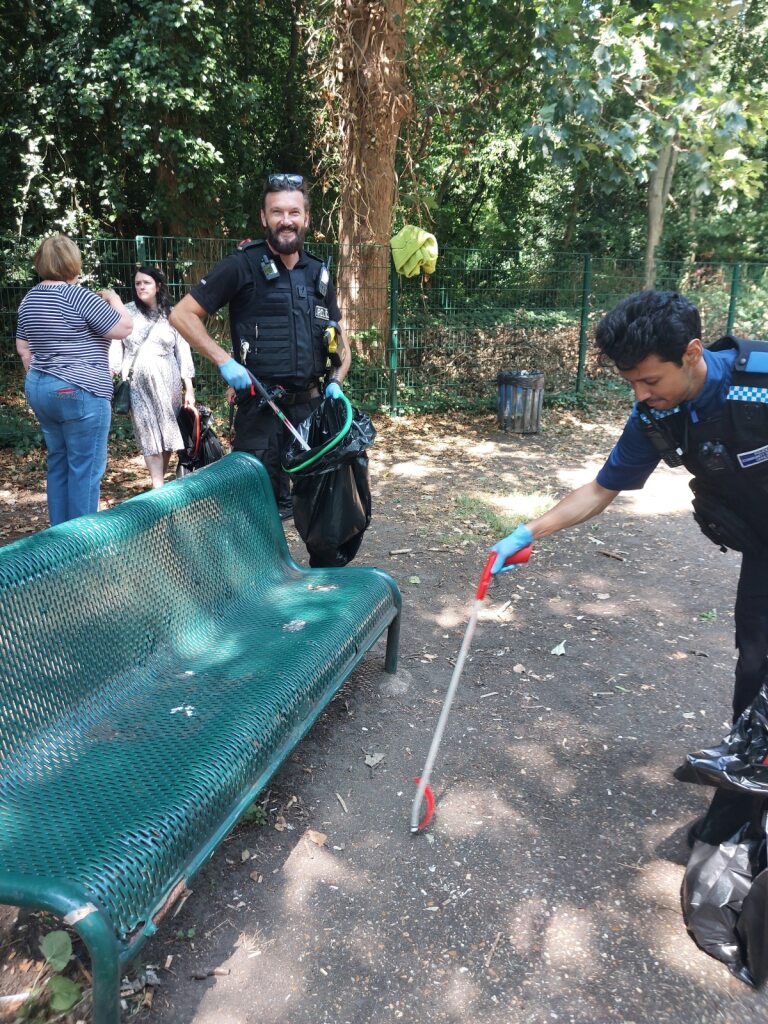 Morning,

We would like to share something with you.

Police had worked with the Council in the Rollesbrook Park area. This included the removal of needles and other drug items from the confines of the park. This is to create a safe space for all. 

Good day. 

27588 &amp; 19627