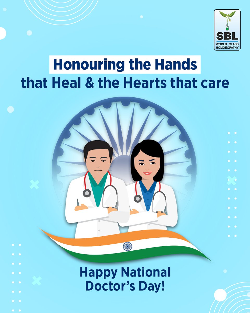 sblgroupindia's tweet image. To the healers, the listeners, and the lifelines, thank you for your dedication and care.

This Doctors' Day, we salute every doctor making lives healthier, one patient at a time.

#NationalDoctorsDay #sblhomoeopathy #healingwithcare #doctorsday #thankyoudoctors #MedicalHeroes
