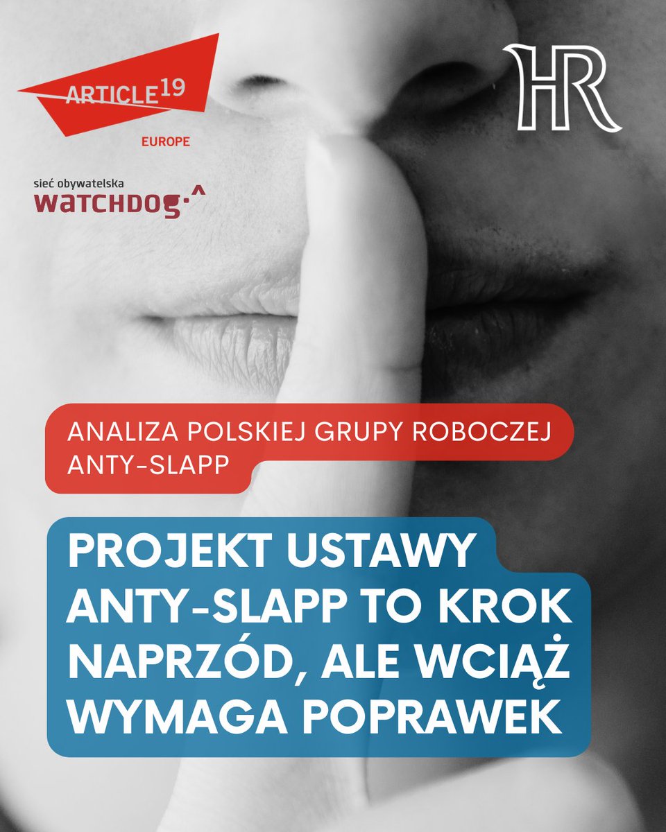hfhrpl's tweet image. Przedstawiamy analizę projektu ustawy anty-SLAPP przygotowaną wspólnie z @article19org i @SiecObywatelska.
Choć projekt zawiera szereg istotnych mechanizmów, które mogą skutecznie ograniczyć nadużywanie postępowań sądowych wobec dziennikarzy i aktywistów, to zaproponowane w nim…