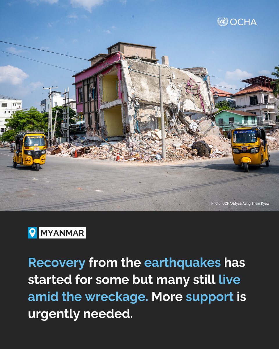 Amid conflict and disaster, severe funding shortages are hindering humanitarian response efforts in #Myanmar. 
Only 36% of required funds for the earthquake response has been disbursed, leaving many people without the resources they urgently need to recover.