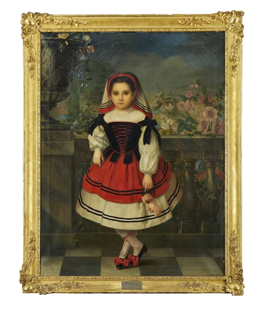 Antique fine art: quietly judging me for my modern furniture choices.