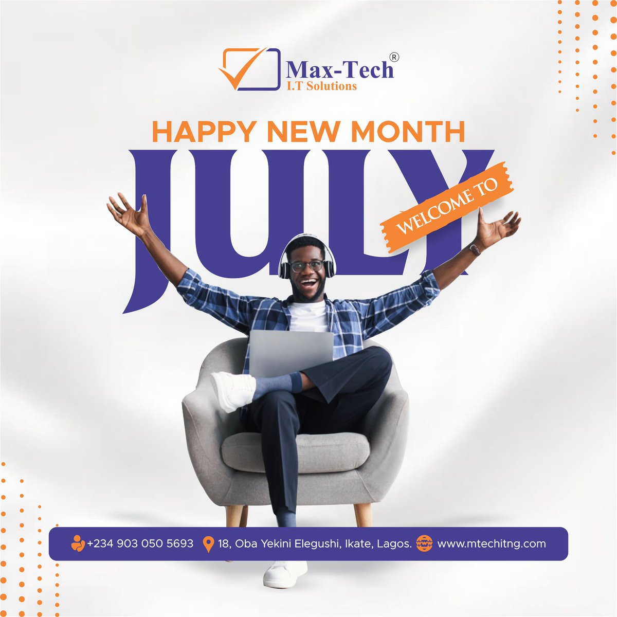 mtechitng's tweet image. ..
Happy New Month from all of us at Max-Tech I.T Solutions!
..
Here’s to a new month of innovation, growth, and doing great things together. 
..
#mtechitng
#MaxTechITSolutions 
#HappyNewMonth 
#TechSupport 
#InnovationStartsHere
#JulyVibes 
#SmartSolutions 
#DigitalExcellenc