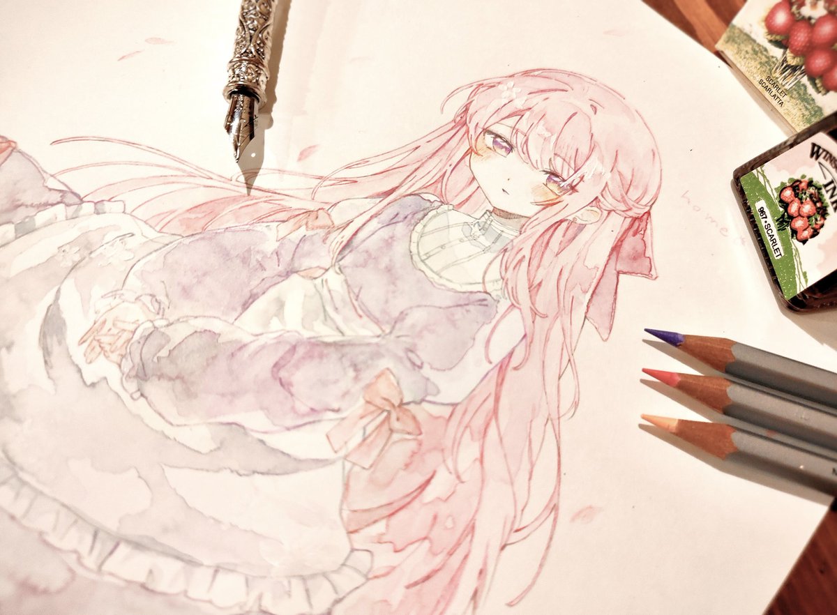 home_504's tweet image. #2025年自分が選ぶ今年上半期の4枚 
#アナログイラスト見たかったら私をフォローすると良いです