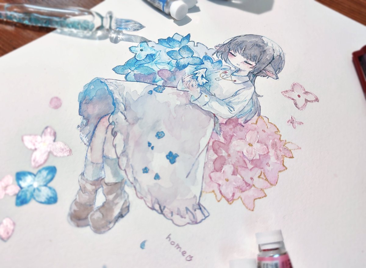 home_504's tweet image. #2025年自分が選ぶ今年上半期の4枚 
#アナログイラスト見たかったら私をフォローすると良いです