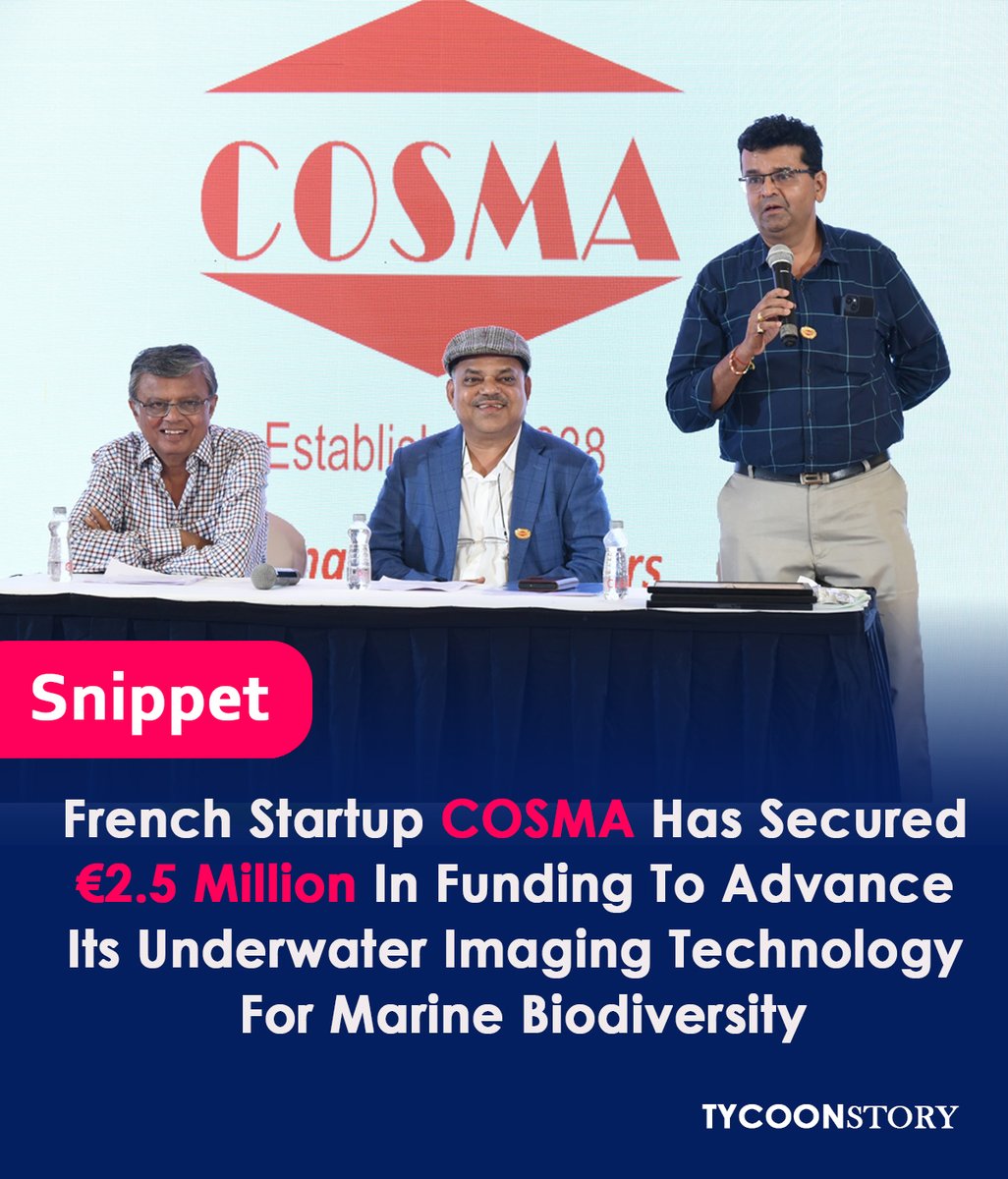 TycoonStoryCo's tweet photo. ๐ Cosma raises โฌ2.5M to scale its groundbreaking Cosma Underwater Imaging Technology!
Mapping the seafloor, protecting marine life & unlocking ocean secrets.
https://t.co/ZRjBOSKXFh
#cosmaunderwaterimagingtechnology #marinebiodiversity #oceanmapping #deeptech https://t.co/vnc9TGAPNk