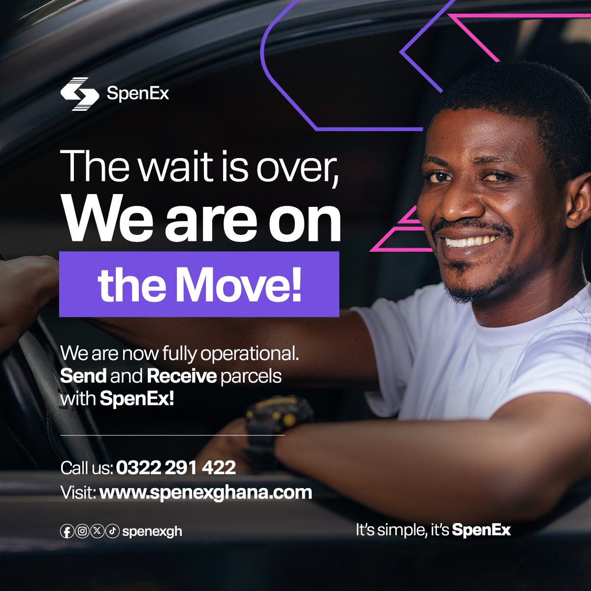 spenexgh's tweet image. Need a delivery? Just call 0322291422 or visit
spenexghana.com
🚚 Same-day collections
📦 Secure handling
🛀 Convenient
#it’s simple #it’s SpenEx 💜🤍